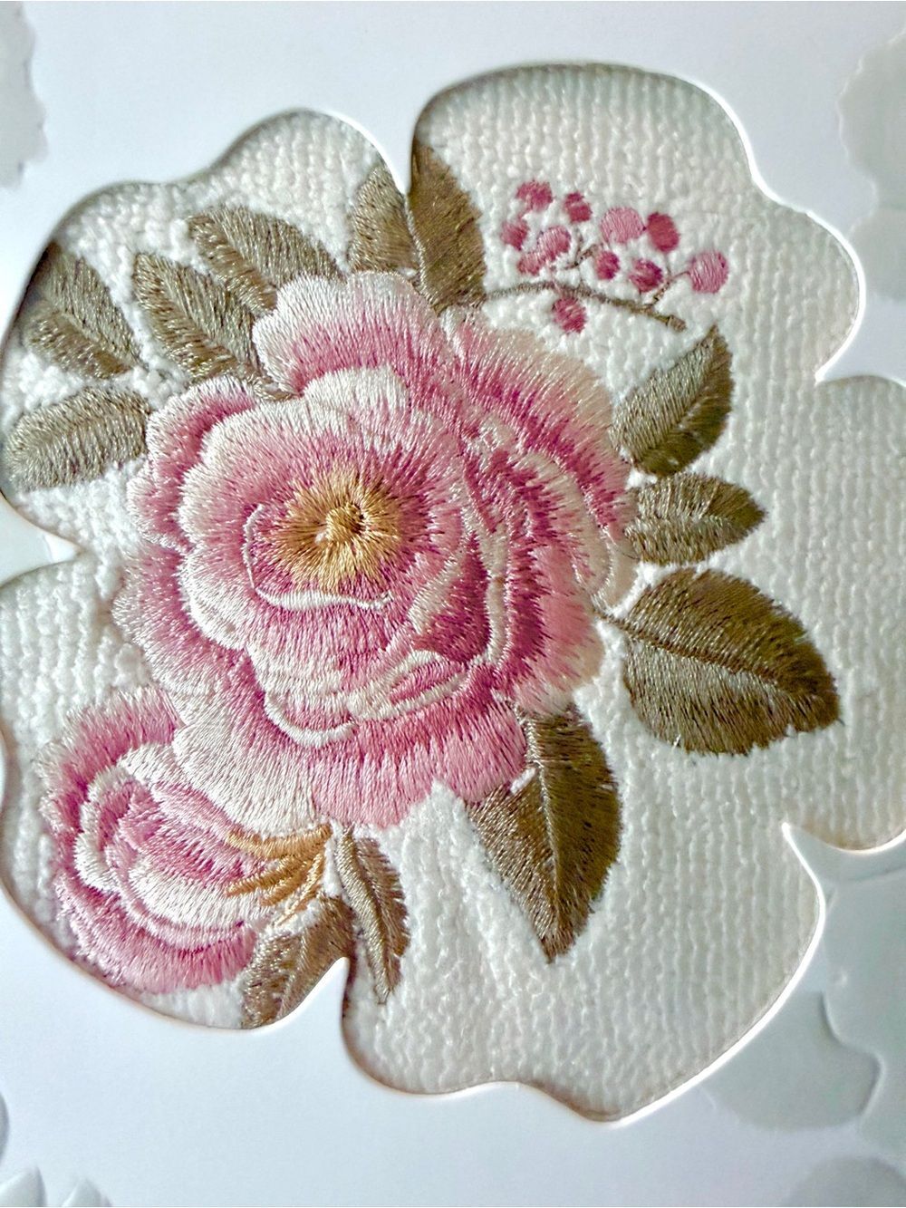 Primrose XL Hair Turban Luxury Plush Microfiber Hair Wrap – Floral Embroidered - Picture 4 of 6